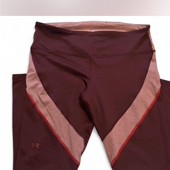 Women’s Under Armour Maroon and Pink Leggings xl - Picture 4 of 4